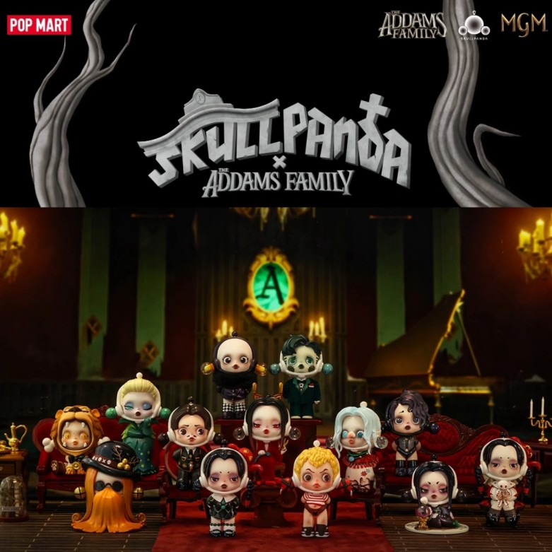 Model Kit Anime Girl - POP MART SKULLPANDA Seri Keluarga Addams