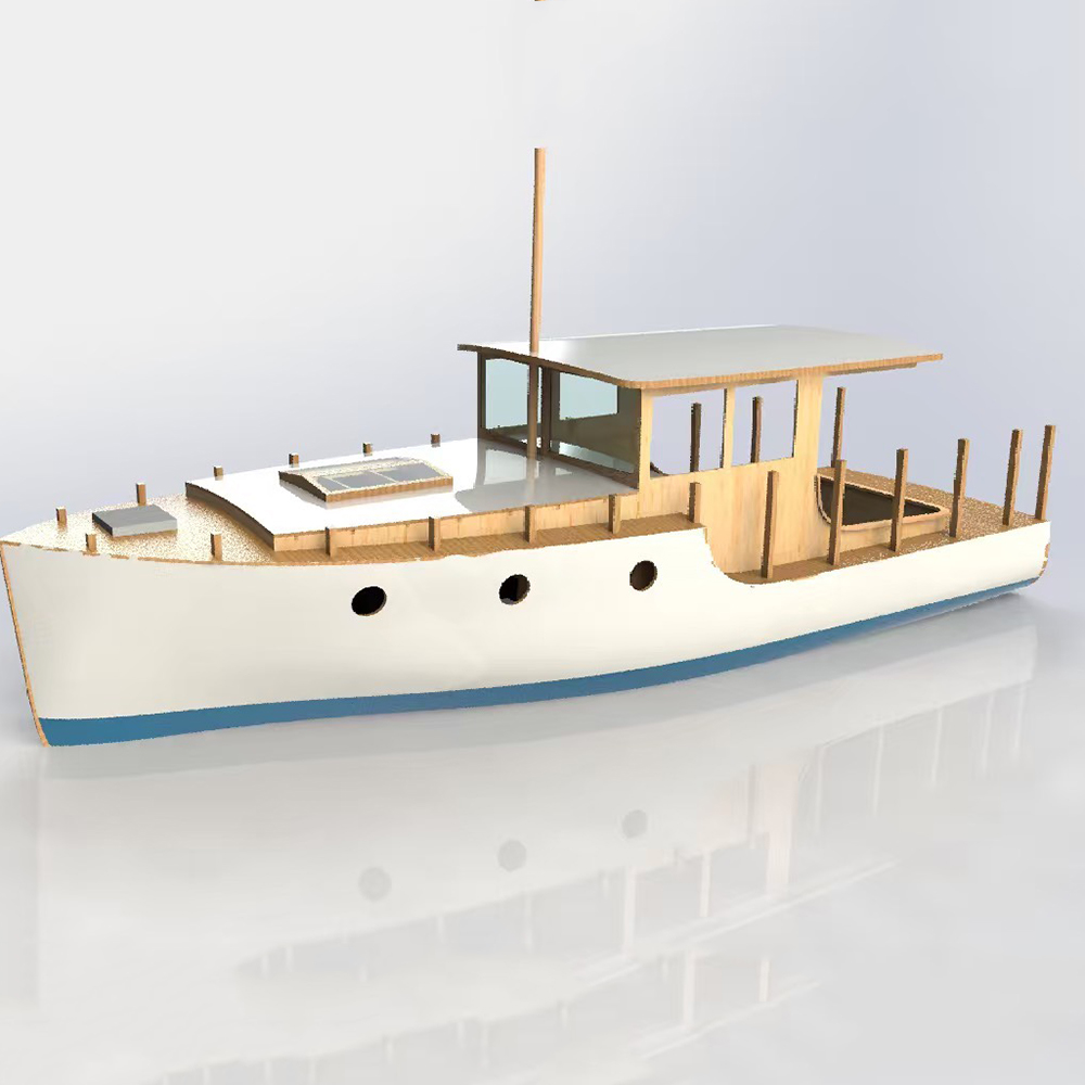Model Kit Yacht - Perahu RC 70cm Kapal Pesiar Klasik