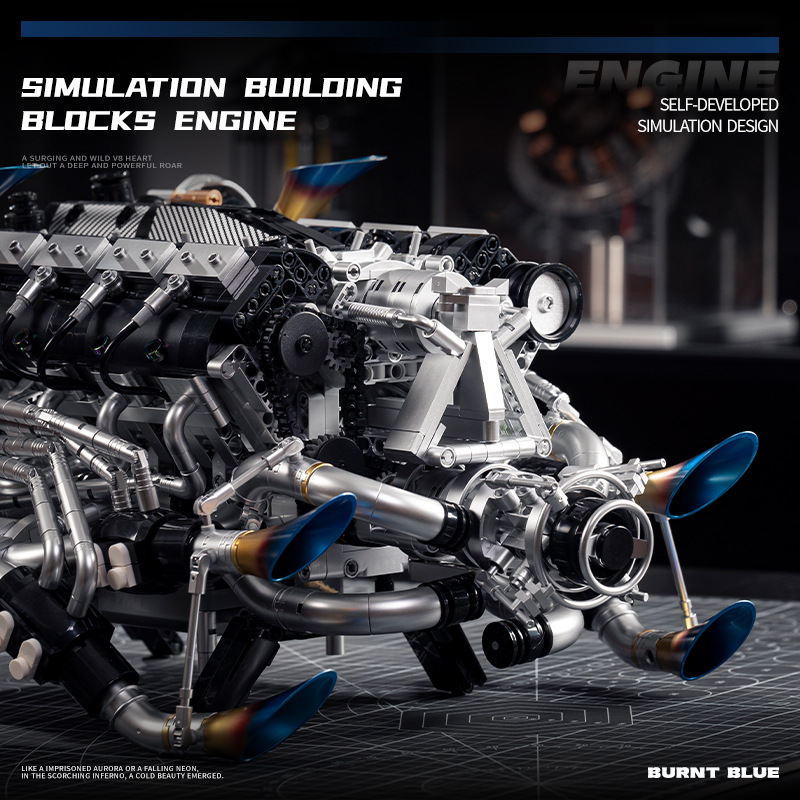 Kit Blok Bangunan Mesin V8 Sup - Model Kit Engine ulasan dan harga
