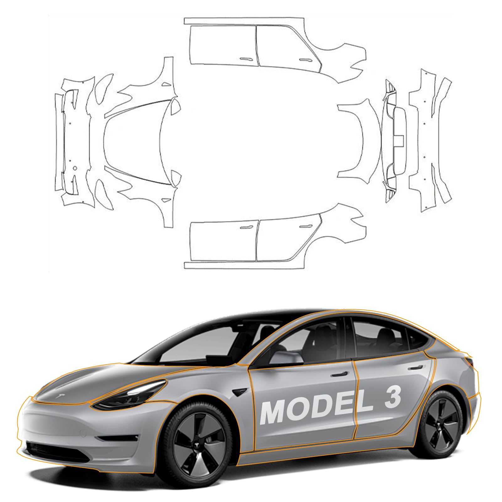 Untuk Tesla Model 3 2017-2023  - Paint Model Kit ulasan dan harga