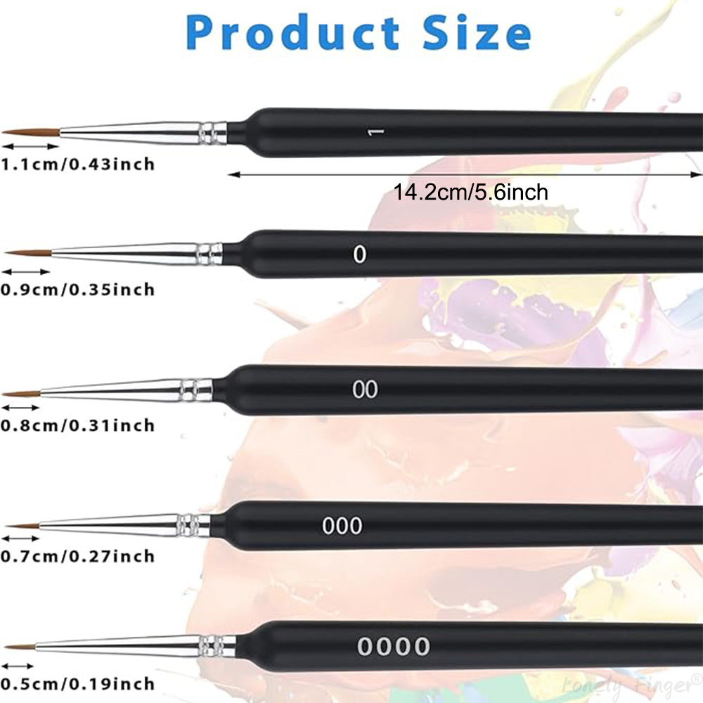Set Kuas Cat 5/11 Buah, Kuas D - Paint Model Kit ulasan dan harga